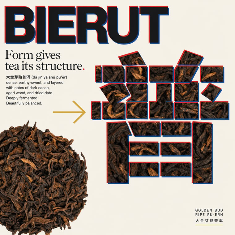 The design — Da Jin Ya Shu Pu-erh